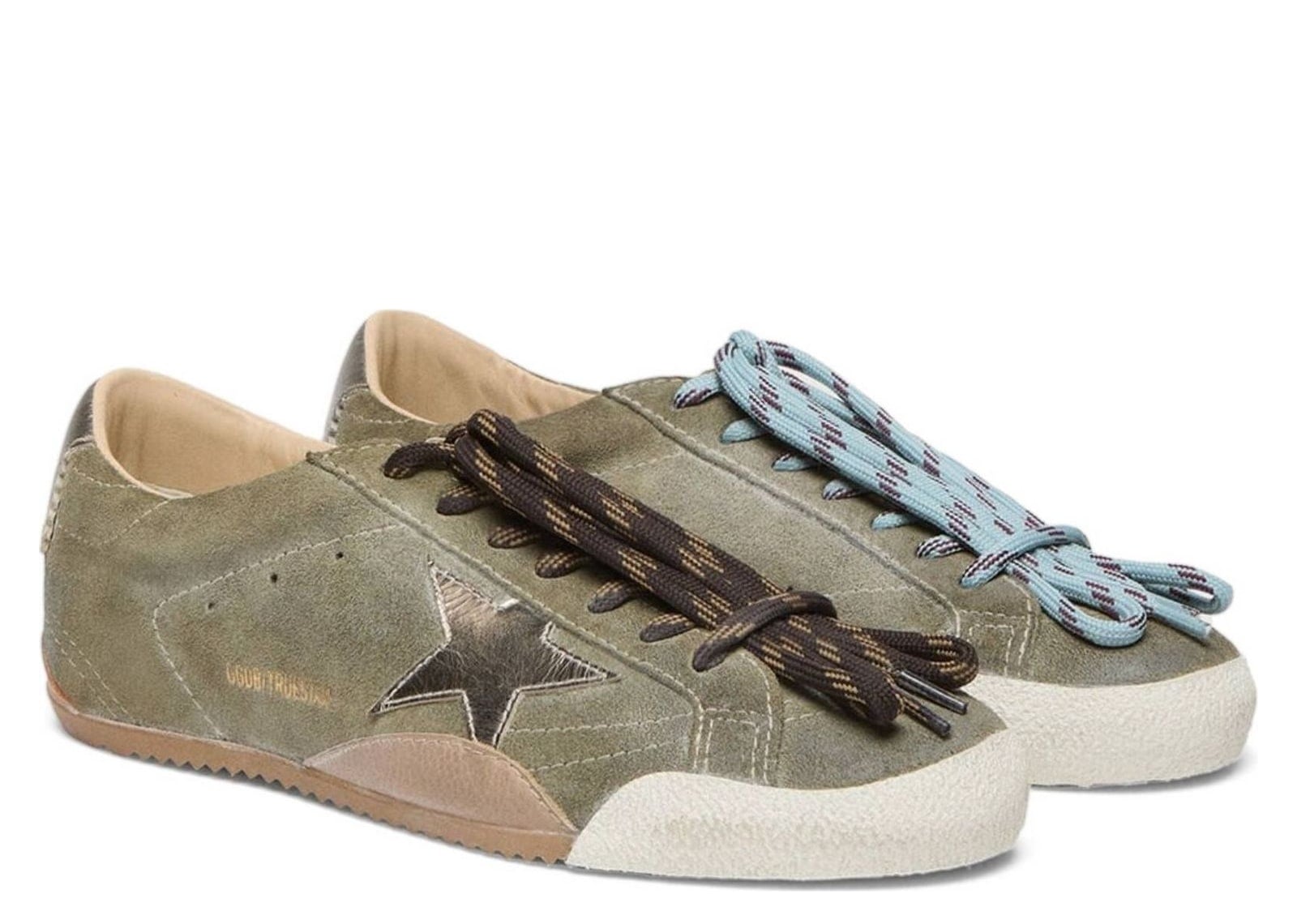 Golden Goose True-Star Olive Suede Gold Star (W) - görsel 2