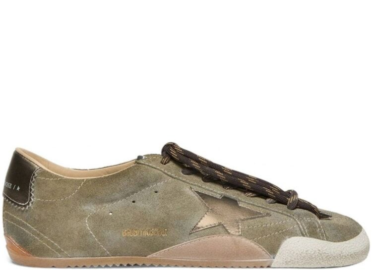 Golden Goose True-Star Olive Suede Gold Star