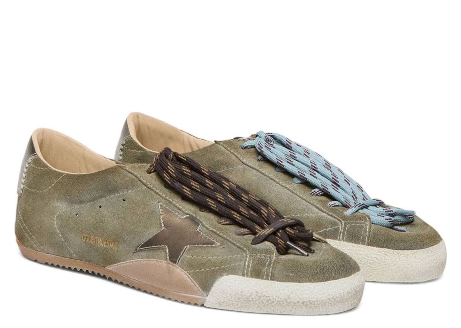 Golden Goose True-Star Olive Suede Gold Star - görsel 2