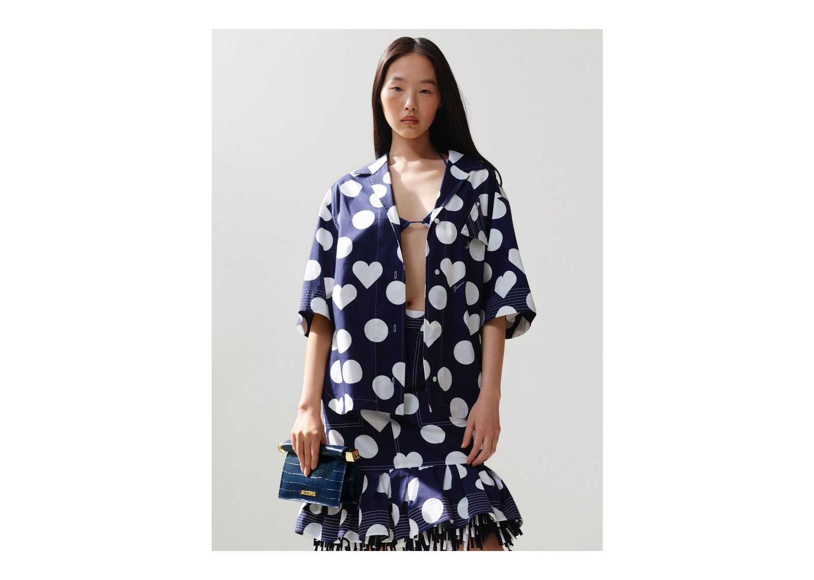 Jacquemus La Petite Pochette Rond Carré Dark Navy - görsel 2