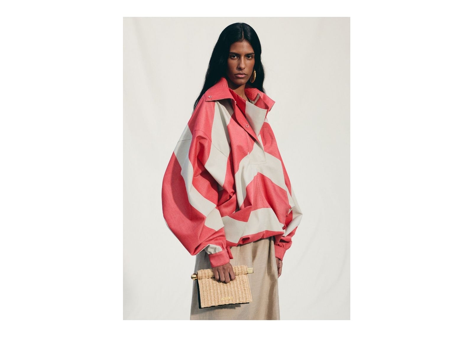 Jacquemus La Petite Pochette Rond Carré Natural/Black - görsel 2