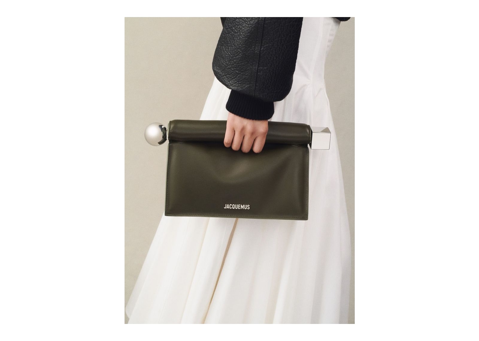 Jacquemus La Pochette Rond Carré Dark Khaki - görsel 6