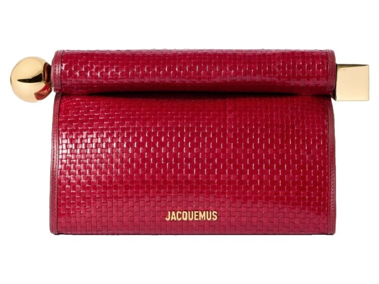 Jacquemus La Pochette Rond Carré Dark Red
