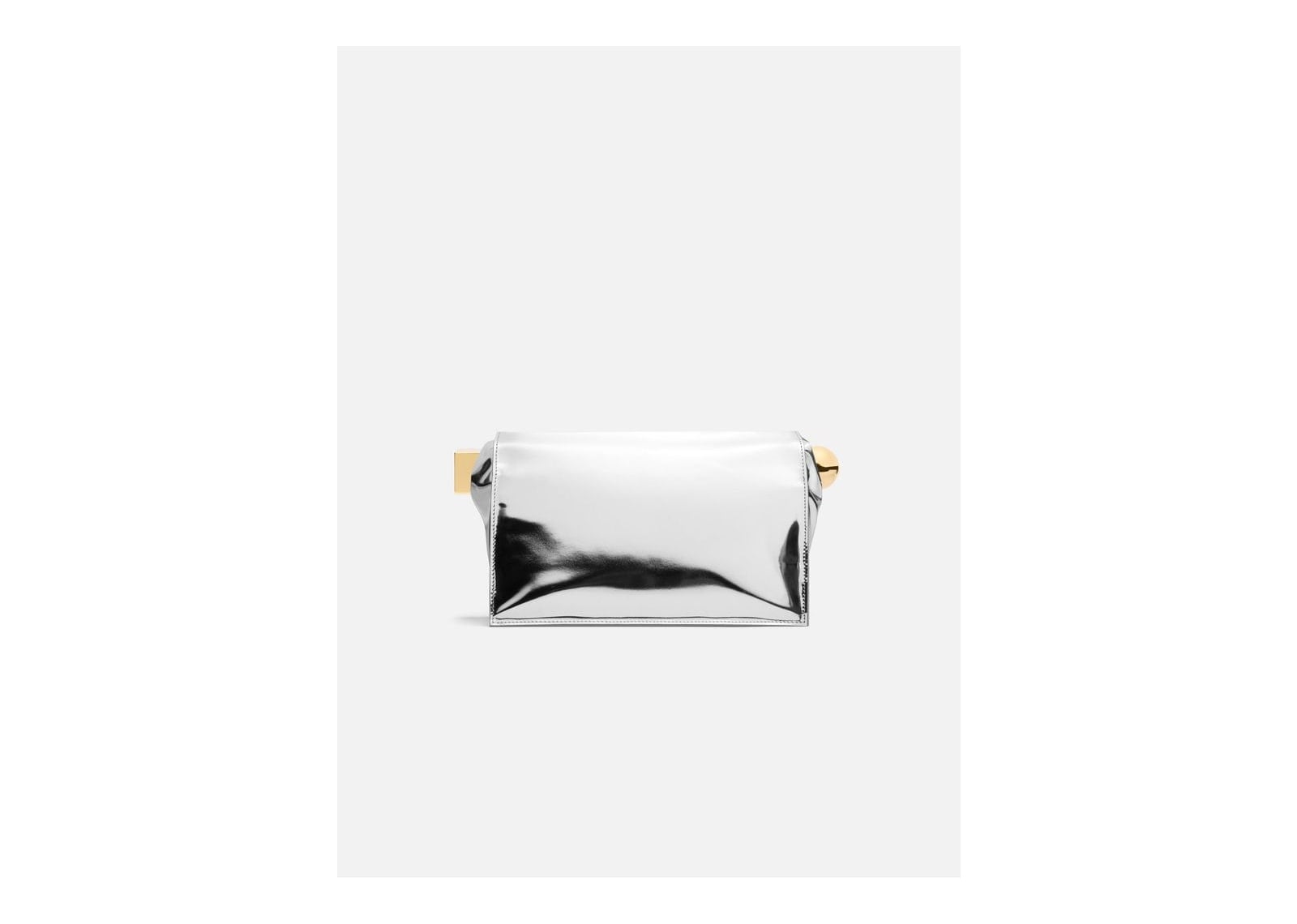 Jacquemus La Pochette Rond Carré Patent Silver - görsel 4
