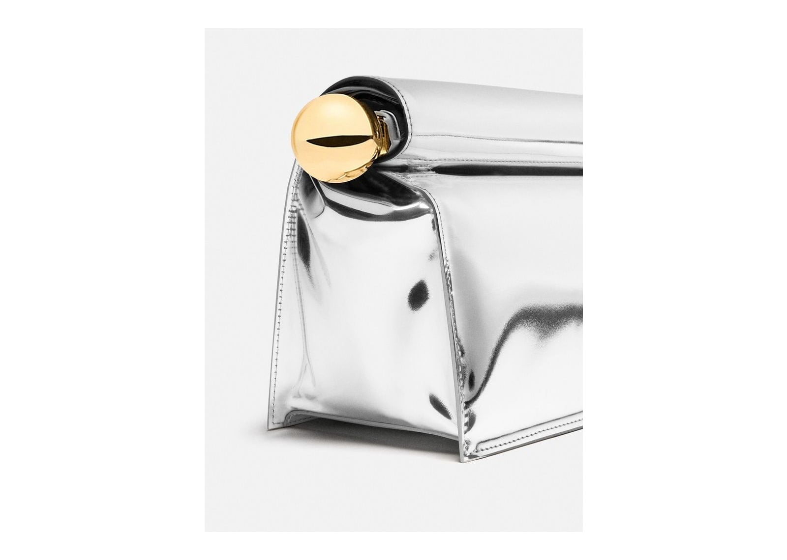 Jacquemus La Pochette Rond Carré Patent Silver - görsel 5