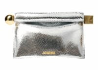 Jacquemus La Pochette Rond Carré Snake Silver