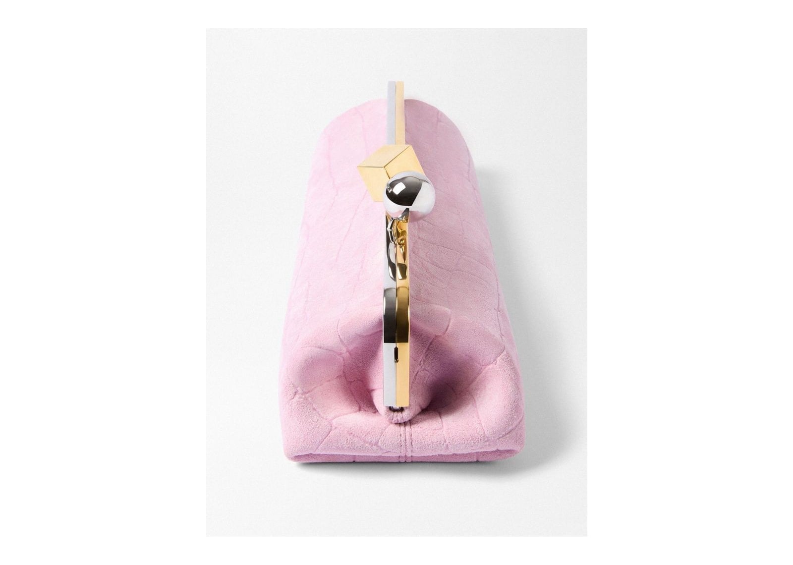 Jacquemus La Pochette Salon Croc Light Pink - görsel 3