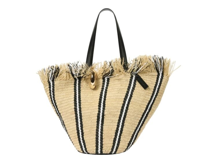Jacquemus Le Bambola Natural/Black/White Stripes