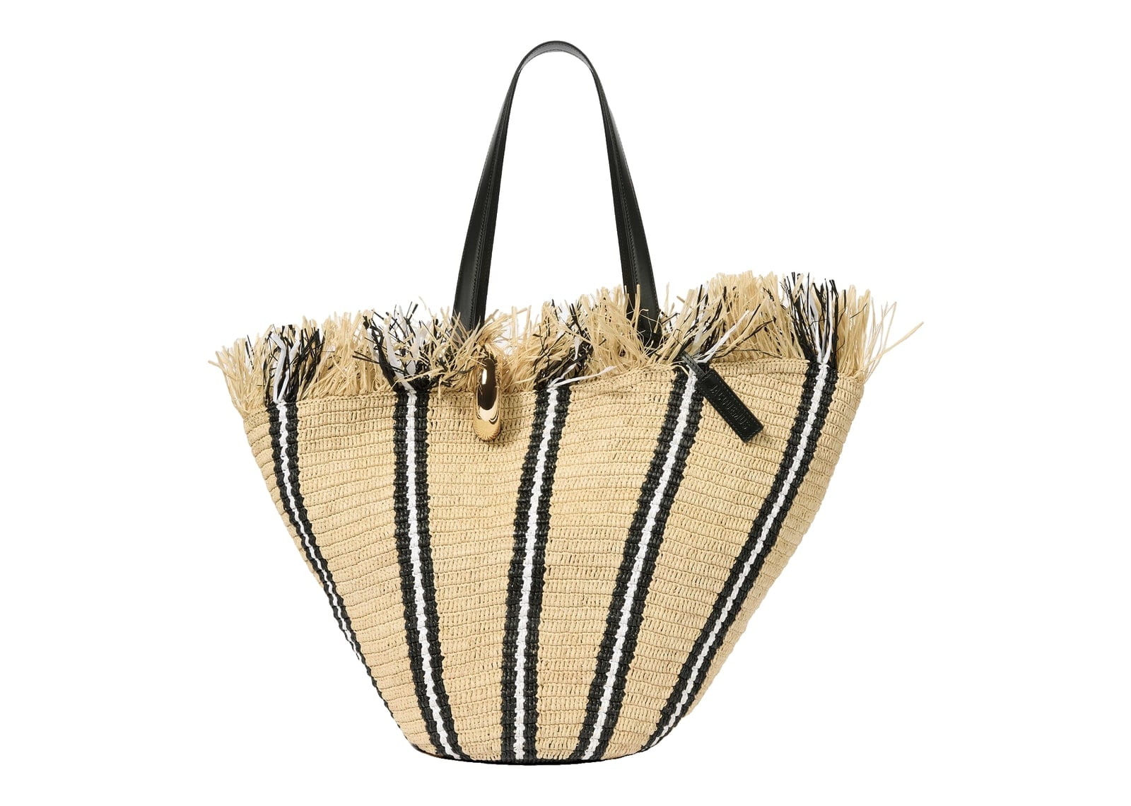 Jacquemus Le Bambola Natural/Black/White Stripes
