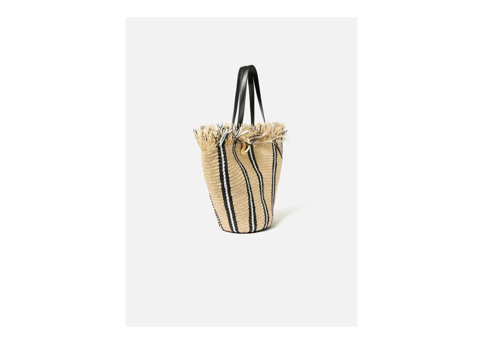 Jacquemus Le Bambola Natural/Black/White Stripes - görsel 2