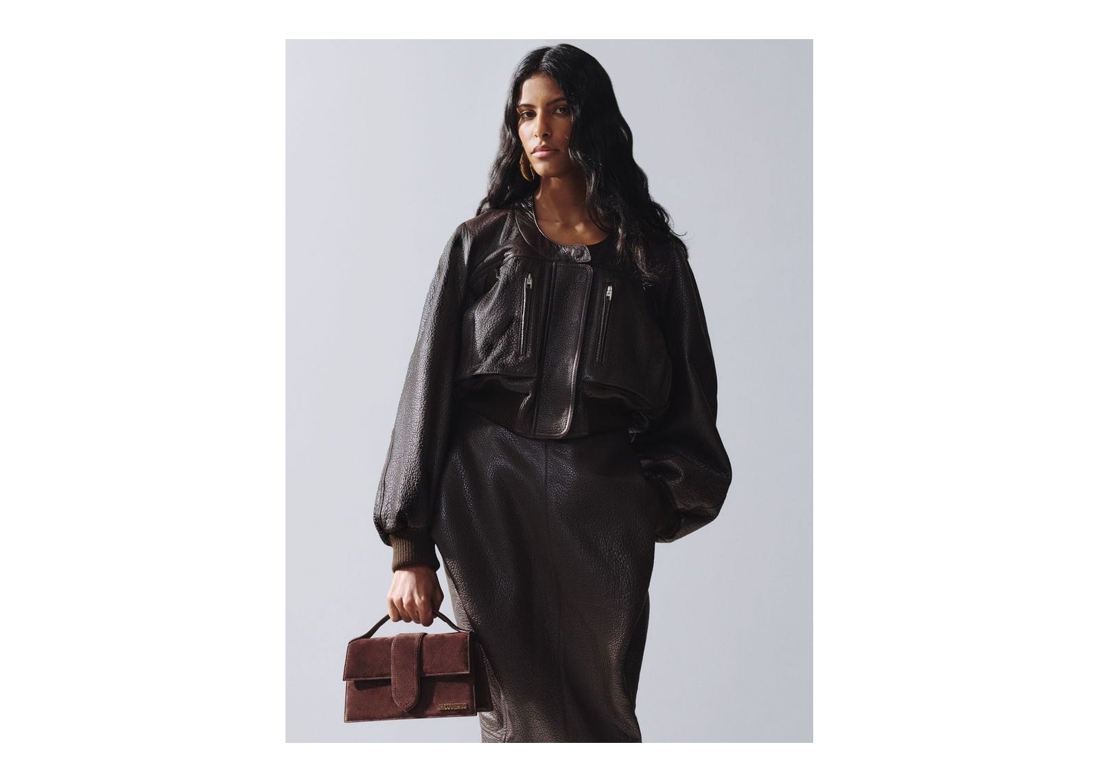 Jacquemus Le Grand Bambino Medium Brown - görsel 2