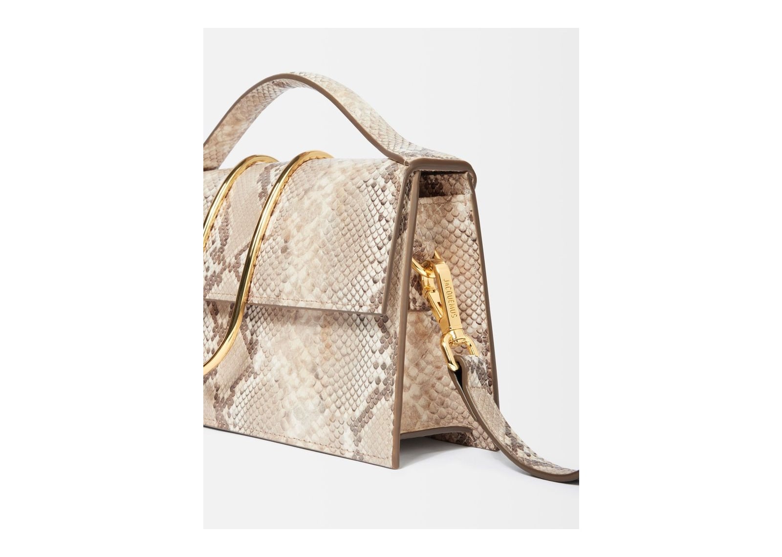 Jacquemus Le Grand Bambino Python Beige - görsel 4