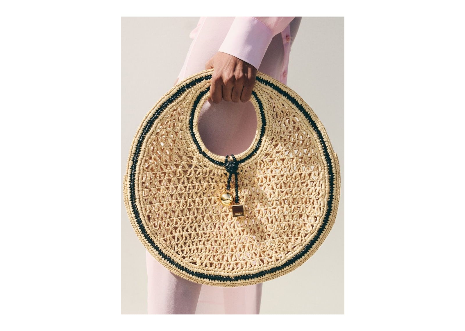 Jacquemus Le Petit Rond Spiaggia Natural/Black Details - görsel 2