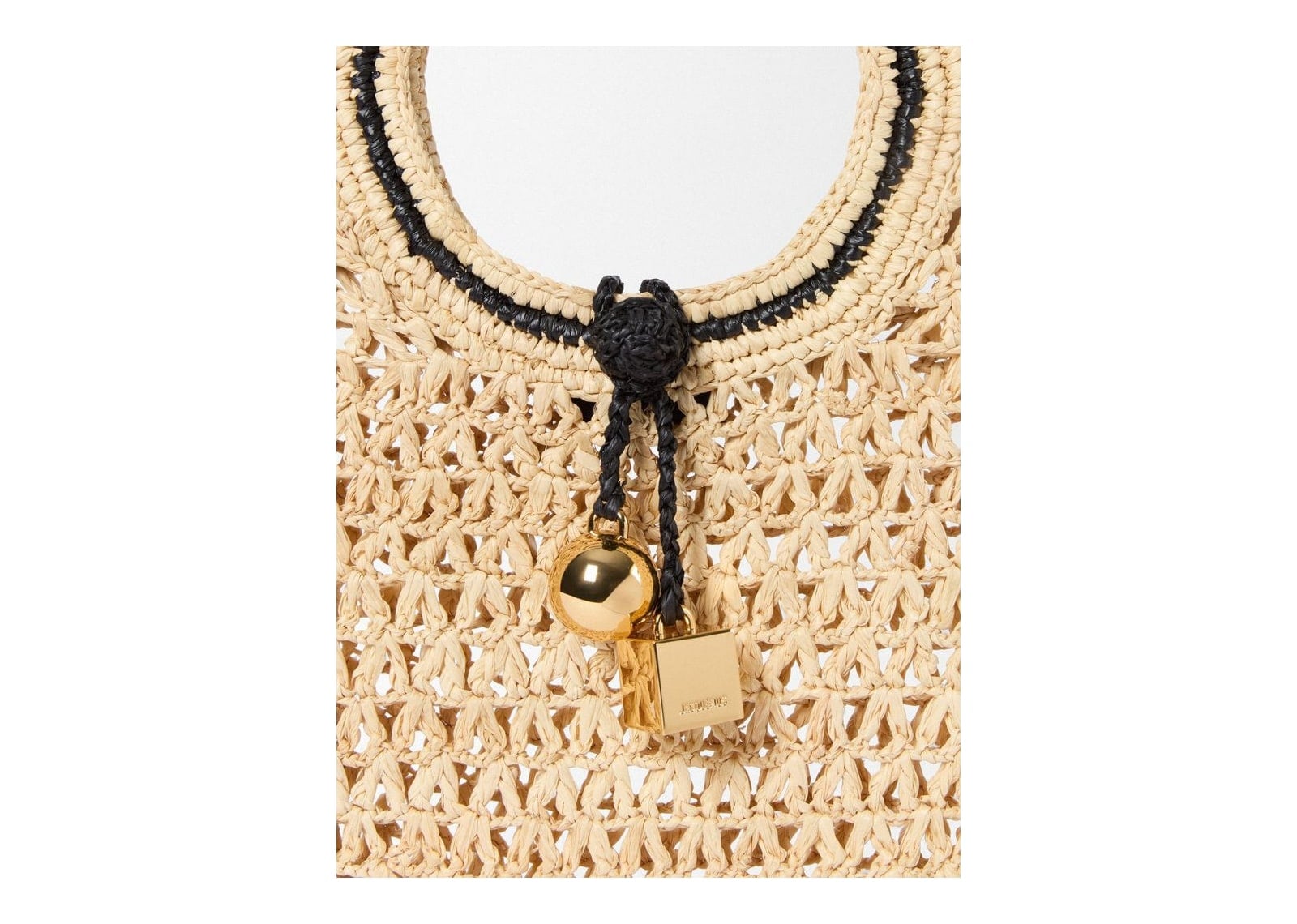Jacquemus Le Petit Rond Spiaggia Natural/Black Details - görsel 5