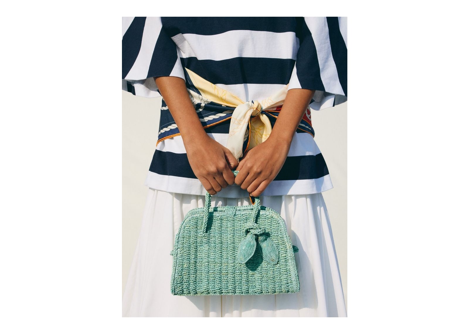 Jacquemus Le Petit Turismo Raphia Turquoise - görsel 2