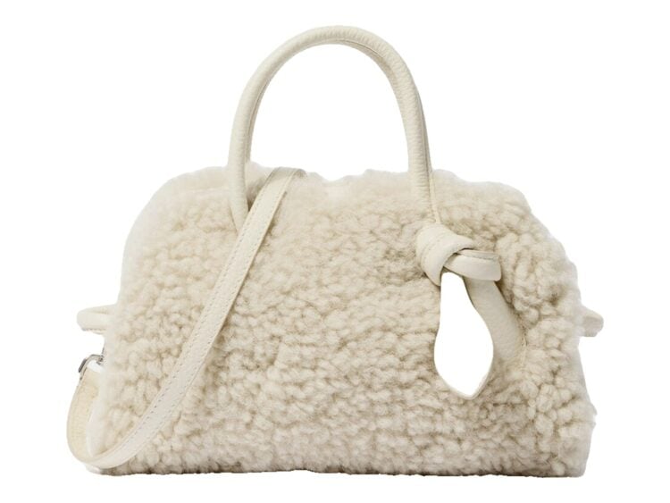 Jacquemus Le Petit Turismo Shearling Light Ivory