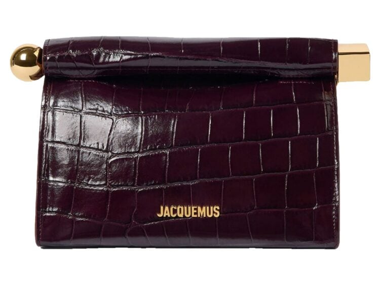 Jacquemus Le Sac Rond Carré Dark Burgundy