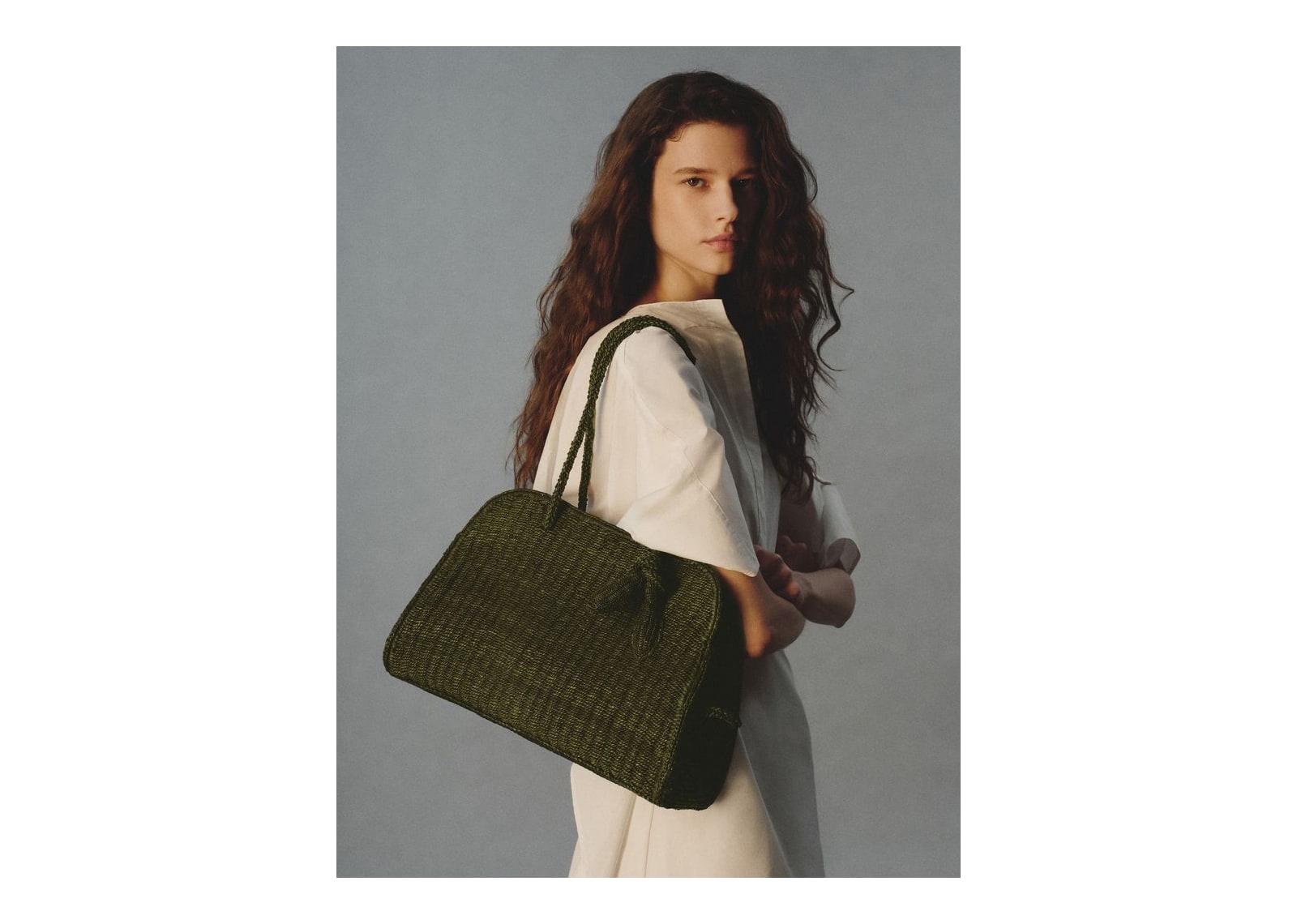 Jacquemus Le Turismo Raphia Dark Green - görsel 3