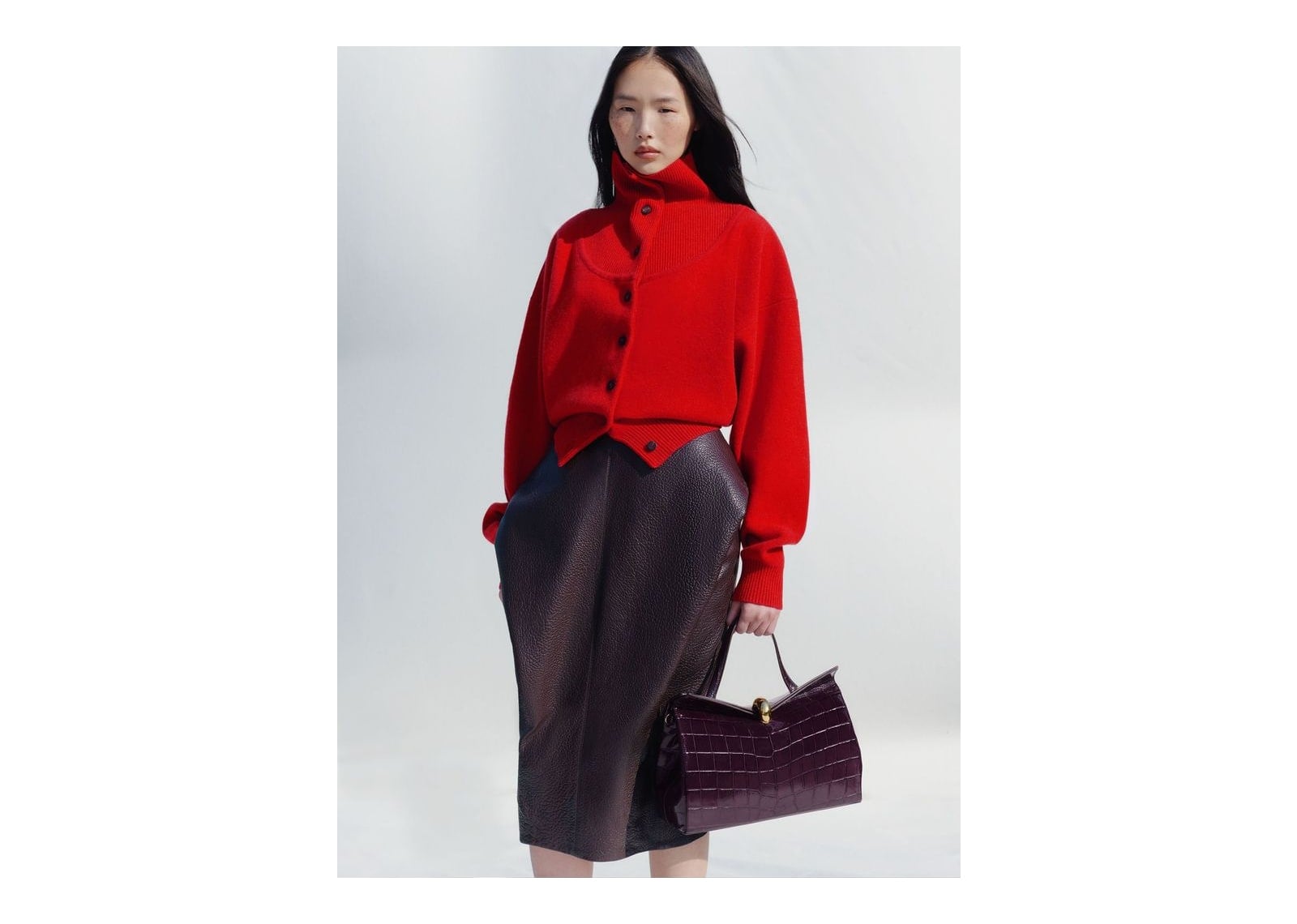 Jacquemus Le Valérie Dark Burgundy - görsel 2