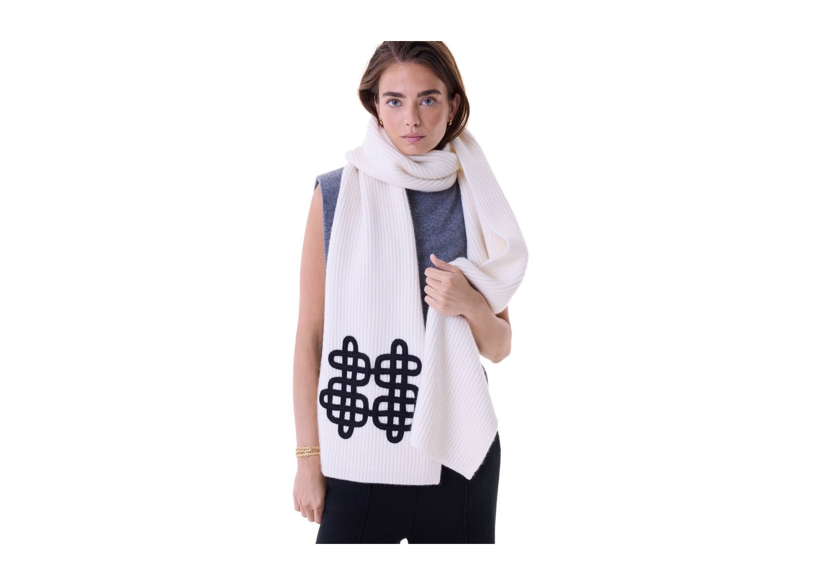 Kujten Echarpe Rugby Scarf Organic Noir - görsel 2