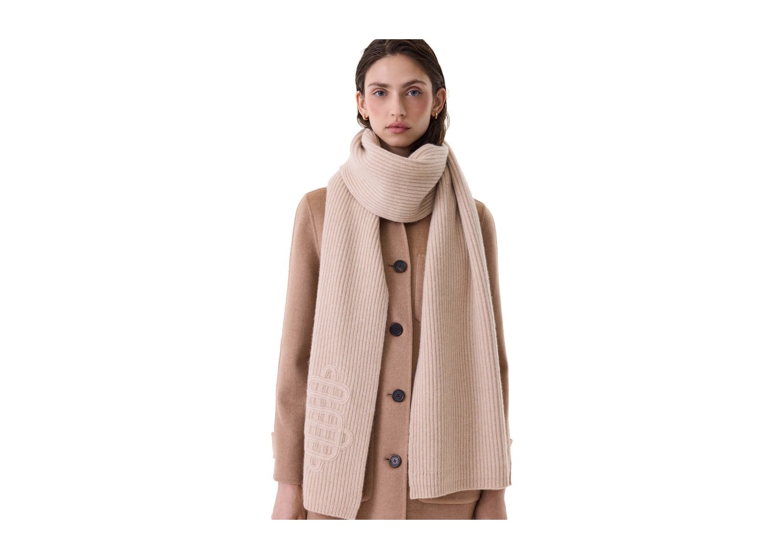 Kujten Scarf Rugby Organic Beige - görsel 2