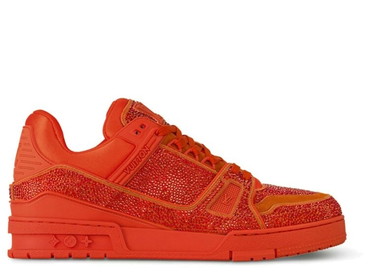 Louis Vuitton LV Trainer Orange Swarovksi Crystals