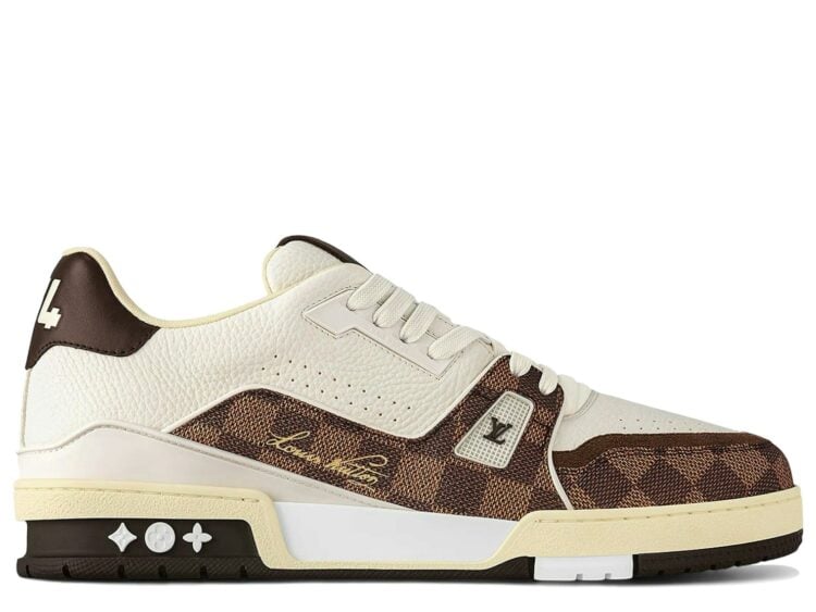 Louis Vuitton LV Trainer White Moka Brown