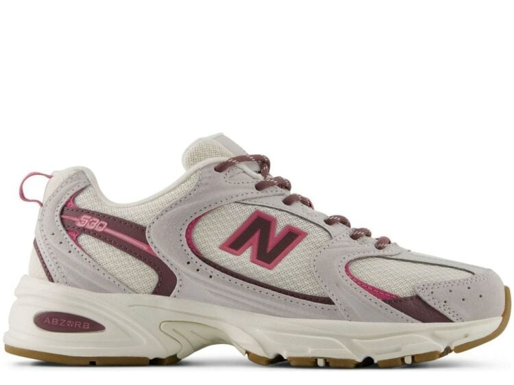 New Balance 530 Grey Pink Burgundy
