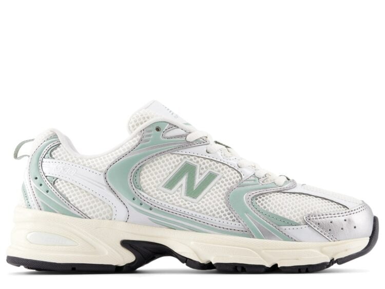 New Balance 530 Silver Metallic Mosaic Green