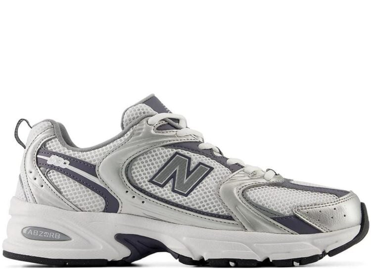 New Balance 530 Silver Metallic White Navy