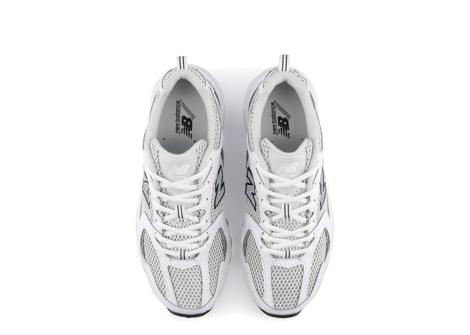 New Balance 530 White Silver Metallic Black Sole - görsel 4