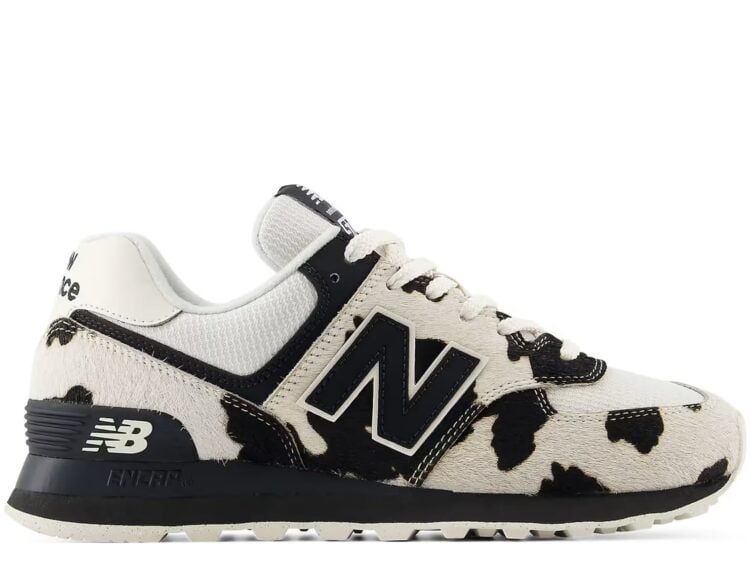 New Balance 574 Cow Print Black Linen (W)