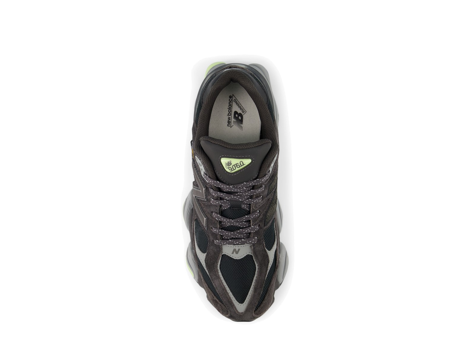 New Balance 9060 Black Cement Dry Lime - görsel 3