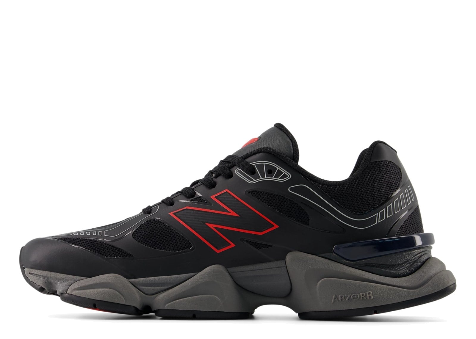 New Balance 9060 Black Red - görsel 2
