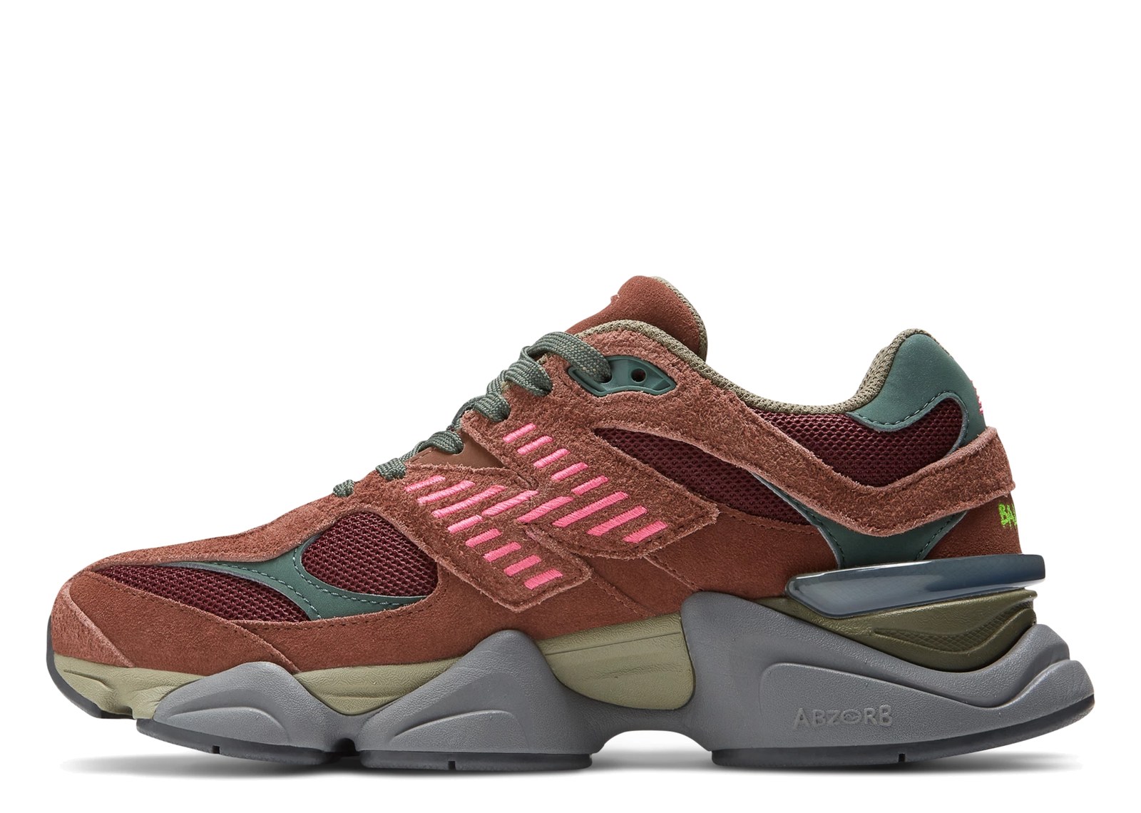 New Balance 9060 Rich Oak Burgundy - görsel 2