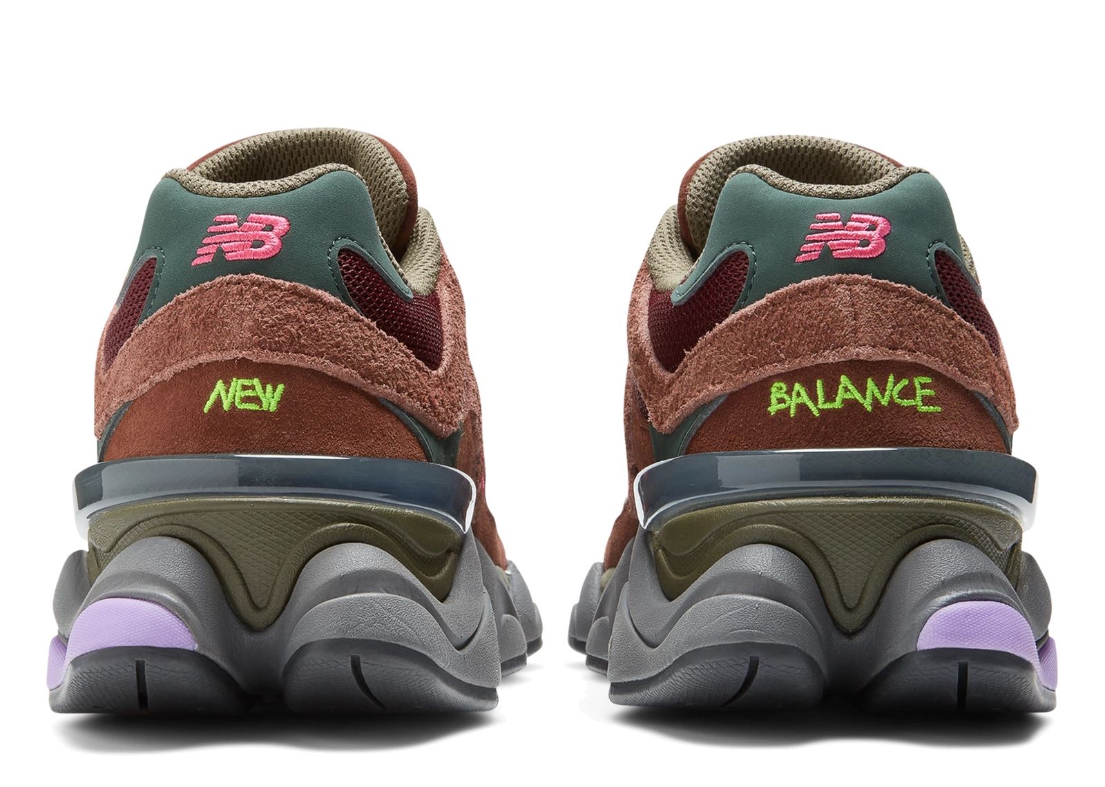 New Balance 9060 Rich Oak Burgundy - görsel 3