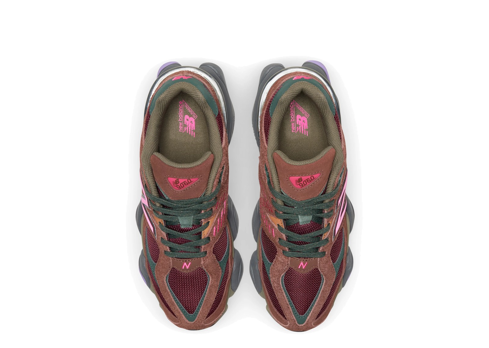 New Balance 9060 Rich Oak Burgundy - görsel 4