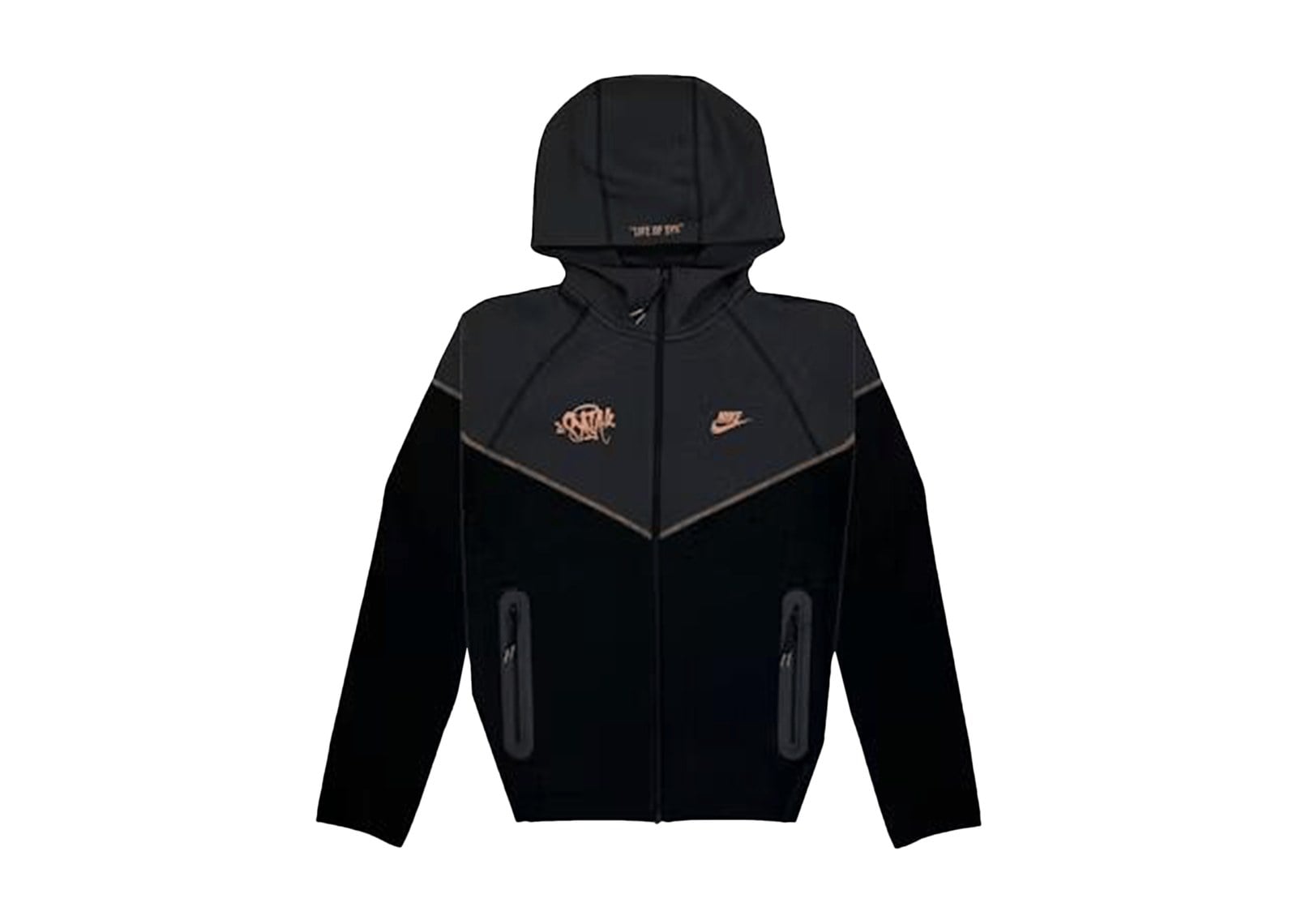 Nike Sportswear x Central Cee Tech Fleece Full Zip Hoodie Black Metallic Red Bronze