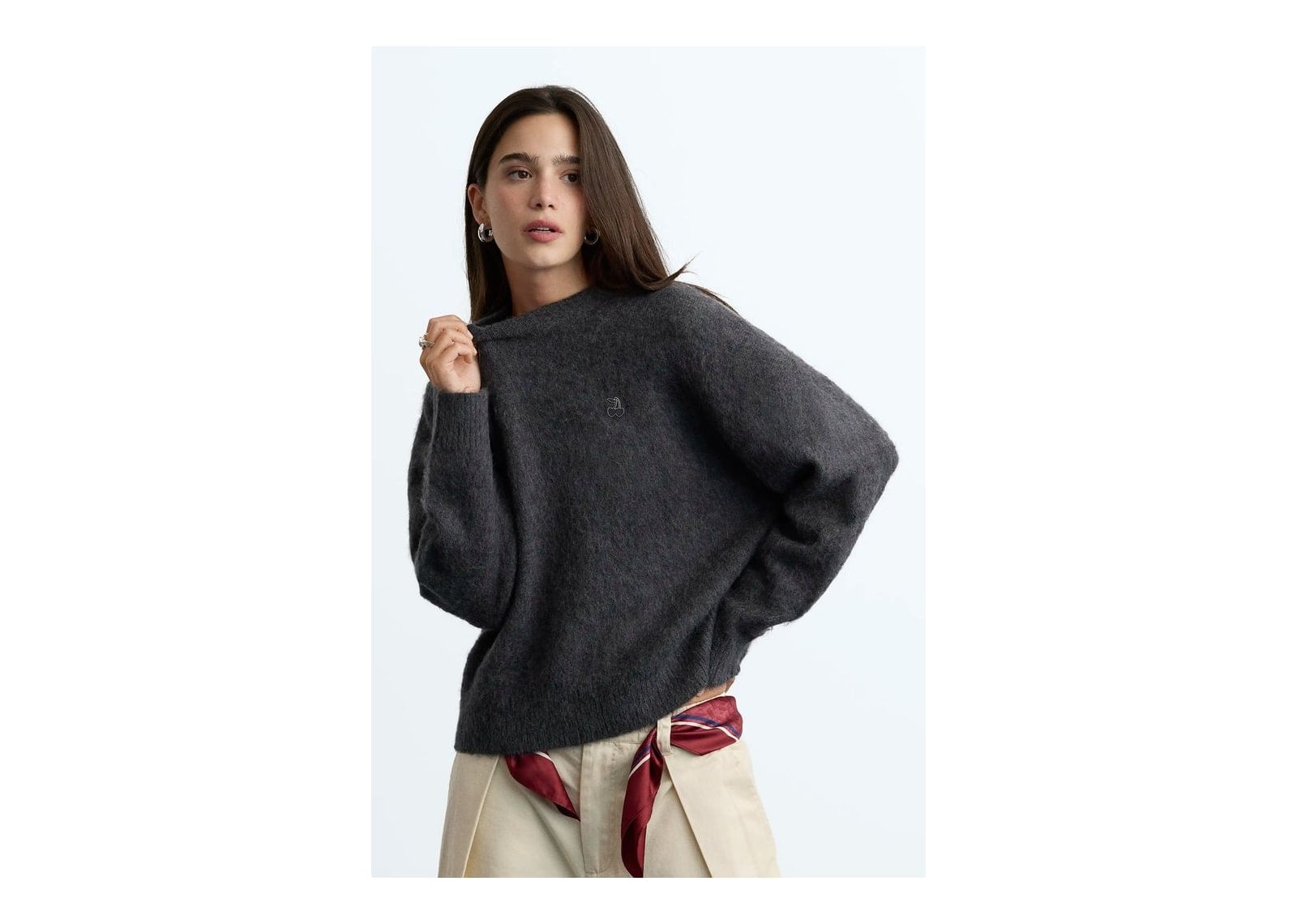 Nude Project Alpaca Knit Sweater Grey - görsel 5