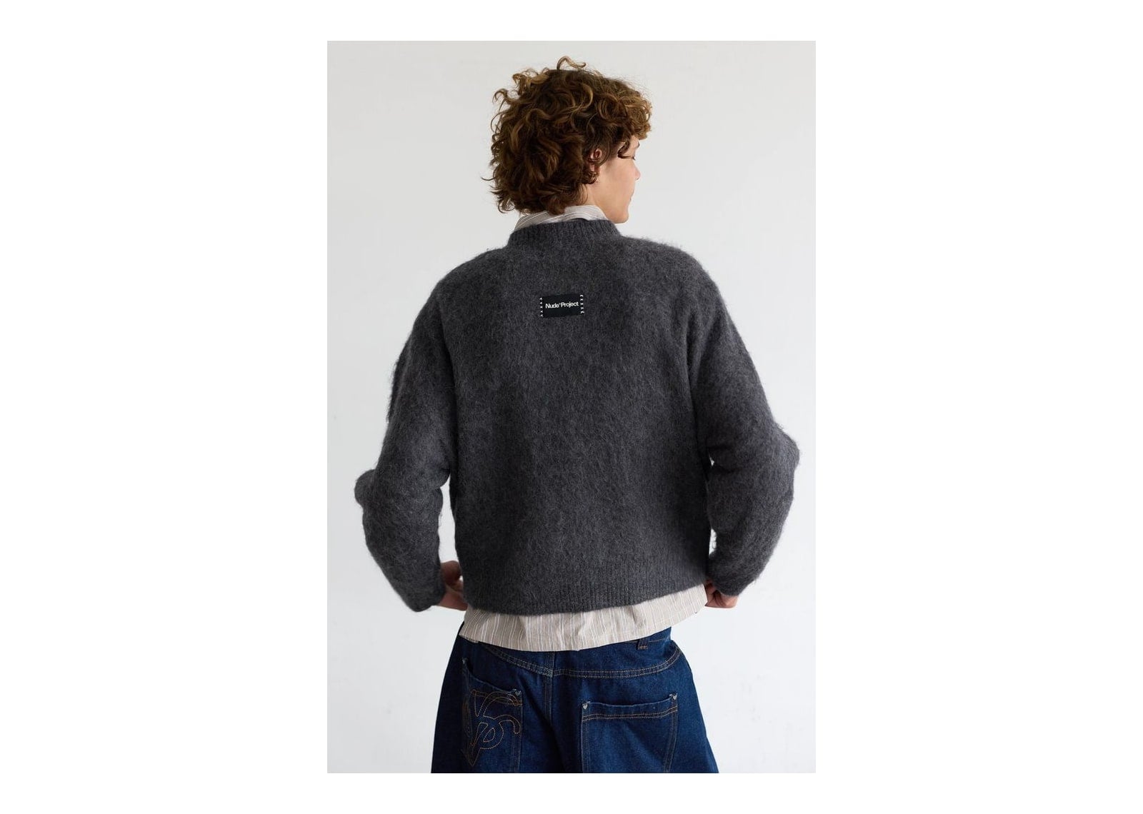 Nude Project Alpaca Knit Sweater Grey - görsel 7