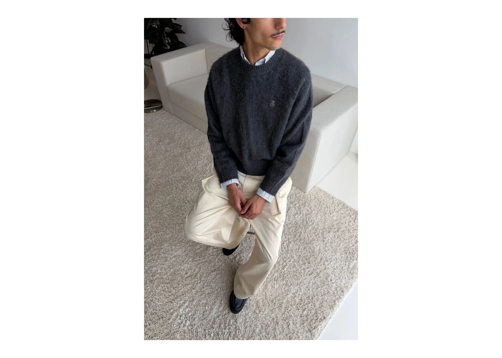 Nude Project Alpaca Knit Sweater Grey - görsel 9