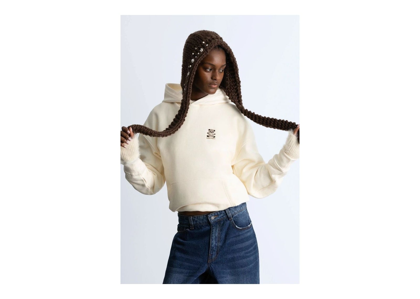 Nude Project Bear Hoodie Marshmallow - görsel 5