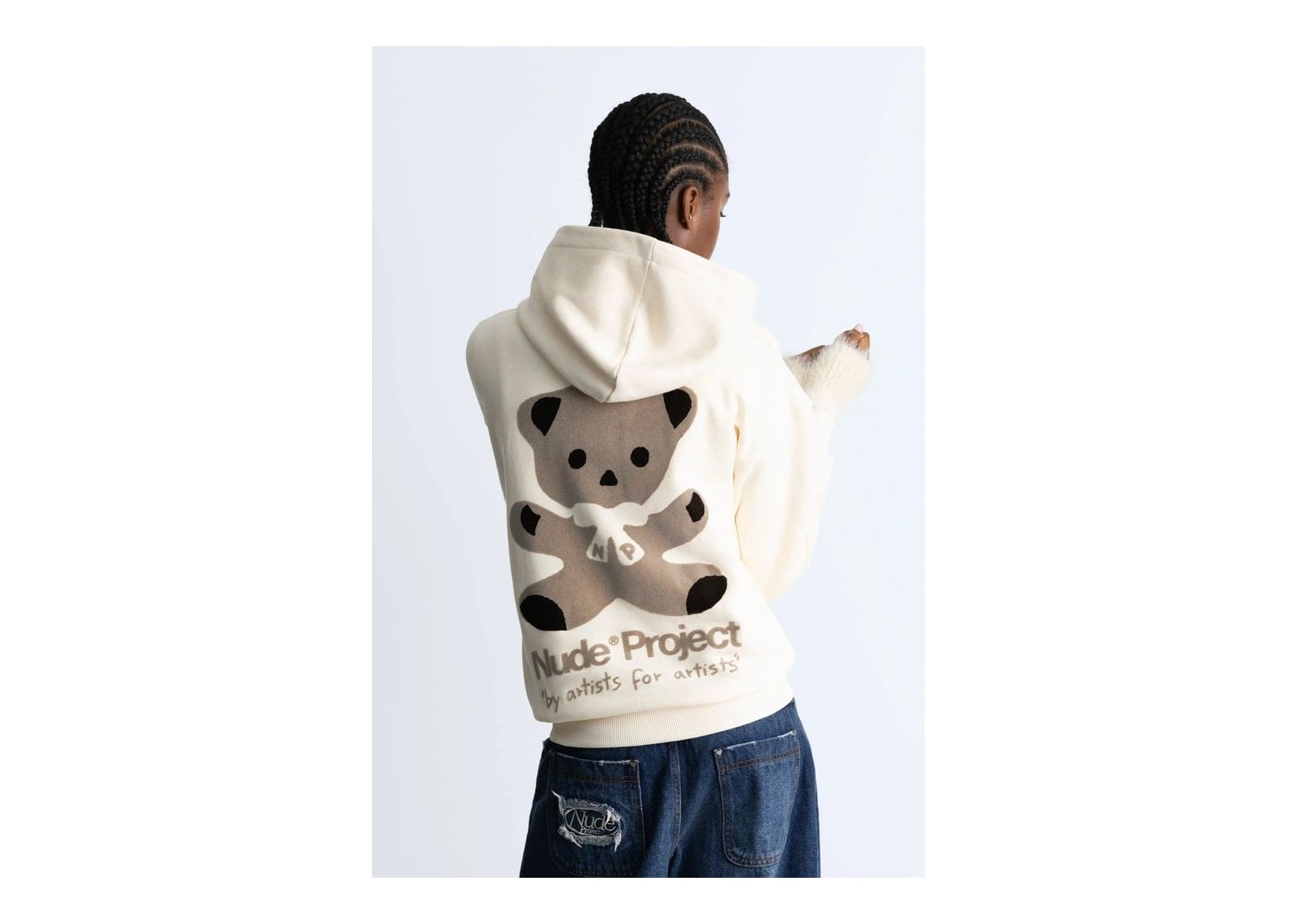 Nude Project Bear Hoodie Marshmallow - görsel 7