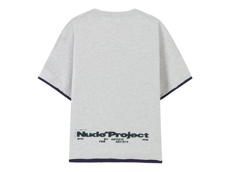 Nude Project Bear Tee Grey Melange