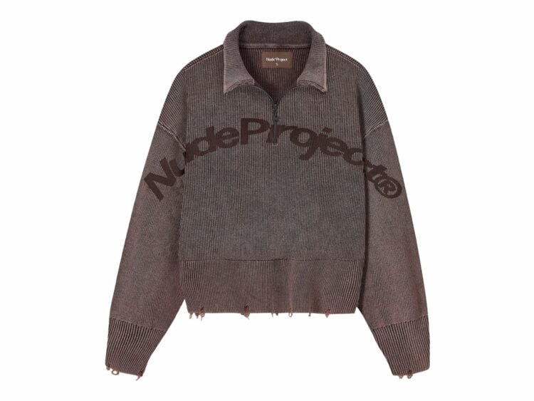 Nude Project Beast Quarter-Zip Knit Brown