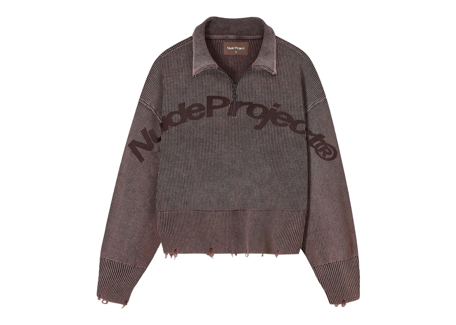 Nude Project Beast Quarter-Zip Knit Brown