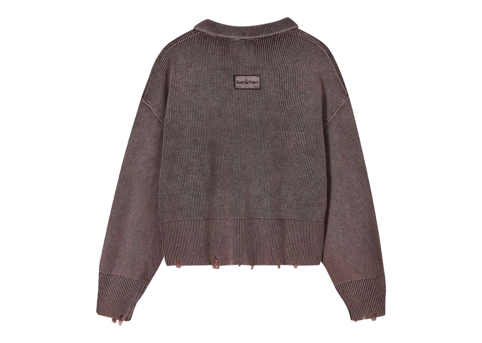Nude Project Beast Quarter-Zip Knit Brown - görsel 3