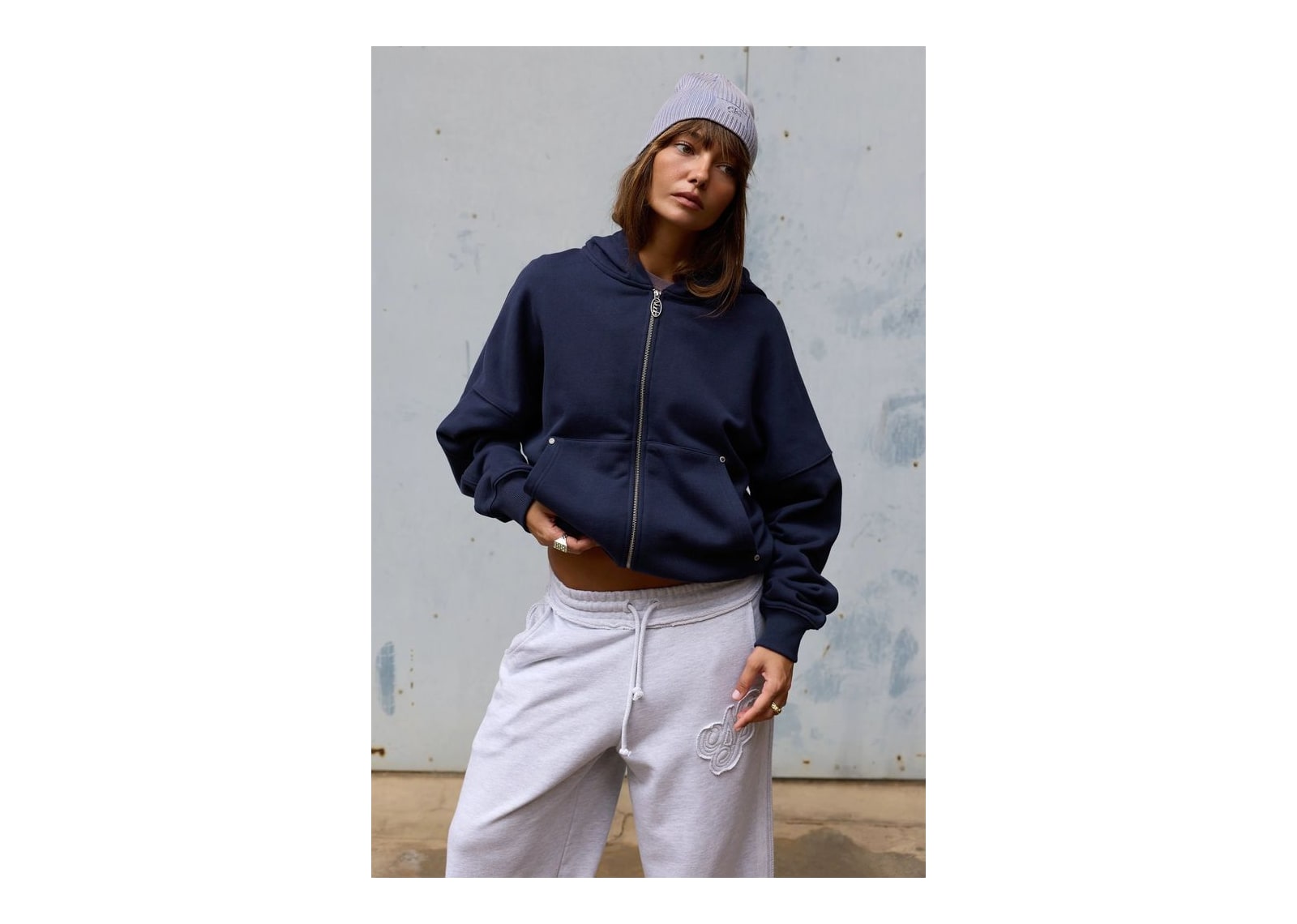 Nude Project Beast Zip-Up Hoodie Navy - görsel 8