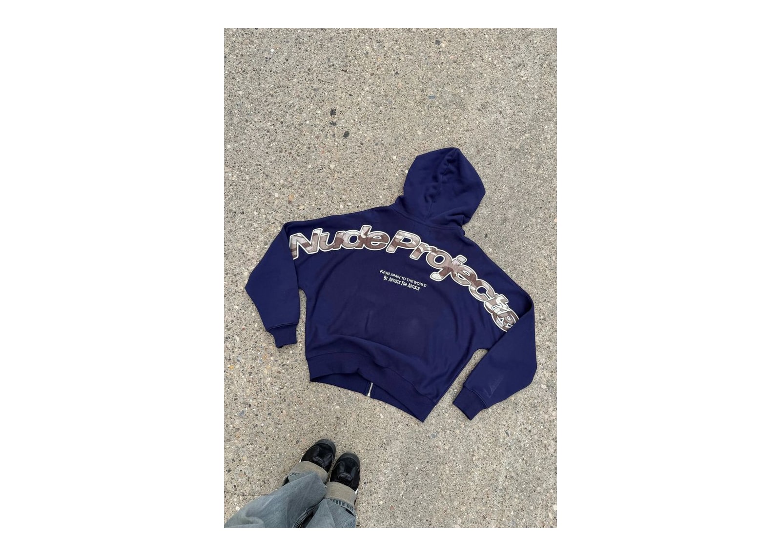 Nude Project Beast Zip-Up Hoodie Navy - görsel 9
