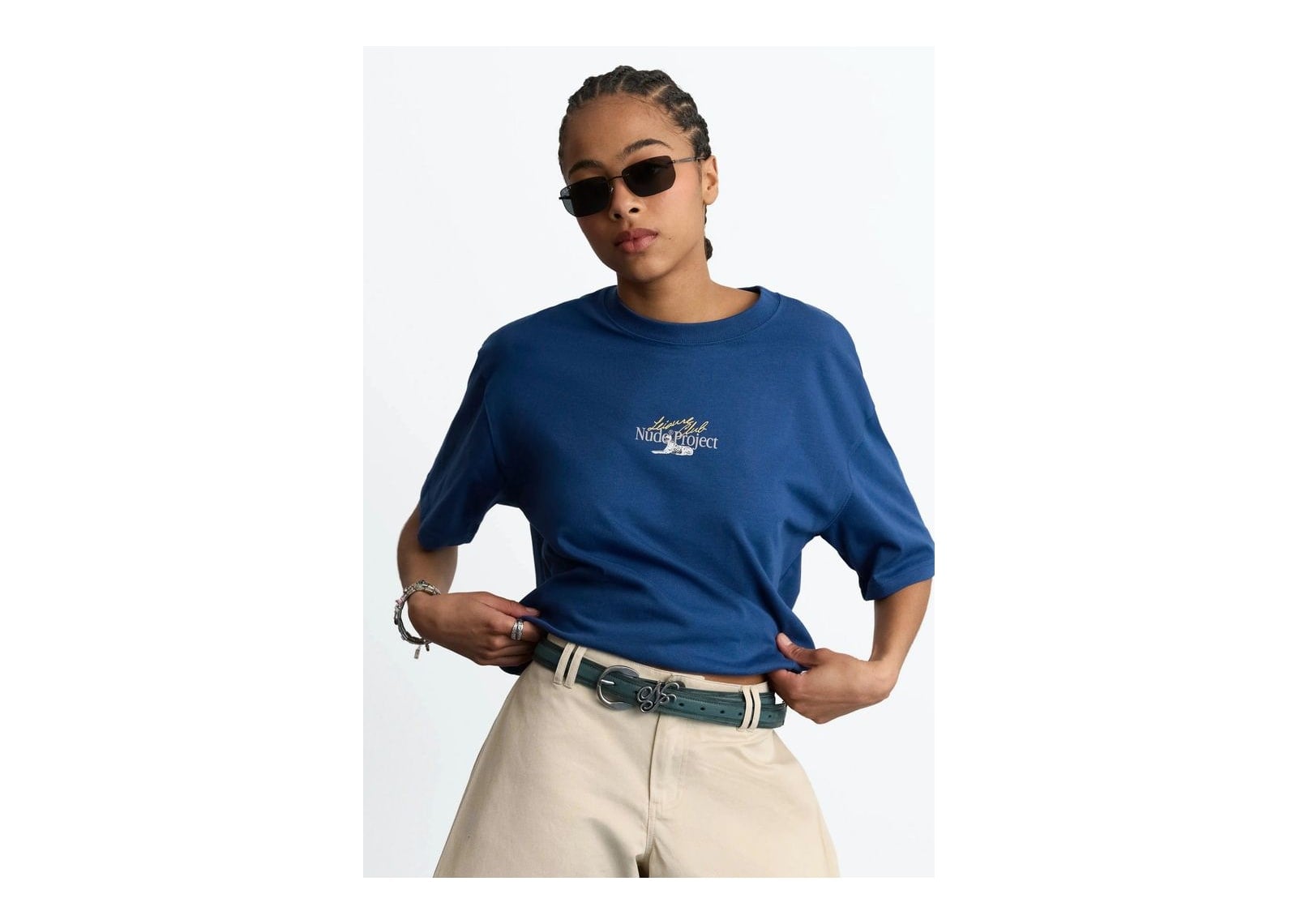 Nude Project Belfort Tee Navy - görsel 11